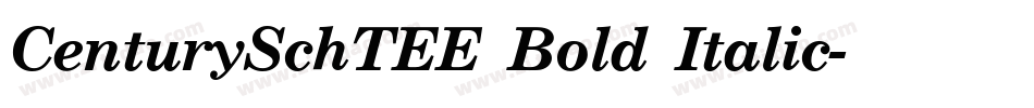 CenturySchTEE Bold Italic字体转换